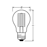 PARATHOM© Retrofit CLASSIC A DIM 75 DIM 8.5 W/2700 E27