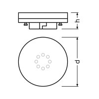 LED GX53 40 100° 6 W/4000 GX53