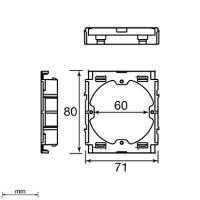 Unex Einbausatz für Datenvorrichtung 80mm aus U24X