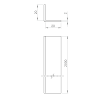 Unex Wandleiste 20x20 aus U23X