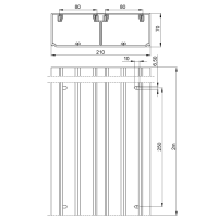 Unex Brüstungskanal 70x210 mit 2 Abdeckungen (80 und...