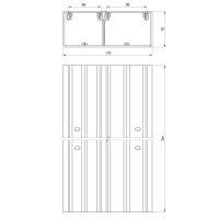 Unex Brüstungskanal 70x170 mit 2 Abdeckungen (65 und...