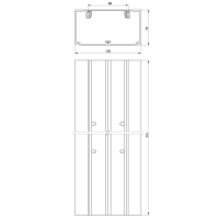 Unex Brüstungskanal 70x130 mit 1 Abdeckung (80 mm)...