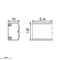 Unex Brüstungskanal 70x130 mit 1 Abdeckung (80 mm)...