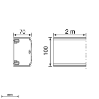 Unex Brüstungskanal 70x100 mit 1 Abdeckung (80mm)...