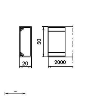 Unex Mini-Kanal ohne Trennwand 20x50 aus U41X/U43X