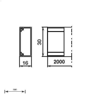 Unex Mini-Kanal ohne Trennwand 16x30 aus U41X/U43X