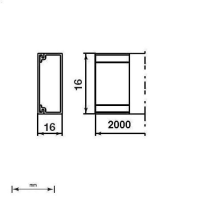 Unex Installationskanal ohne Trennwand 16x16 aus U23X