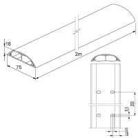 Unex Bodenkanal 18x75 aus U48X