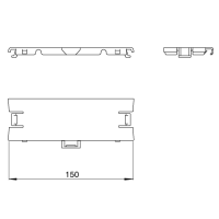 Klammern Unex 150 aus U24X für installationskanal...