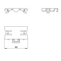 Klammern Unex 60 aus U24X für installationskanal...