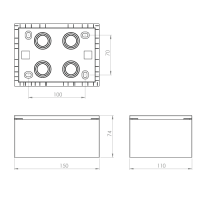 Unex Verbindungs-u. Abzweigdose 110x150 aus U24X