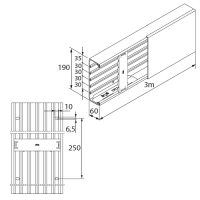 Unex Installationskanal 60x190 aus U23X