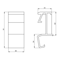 Unex Deckelabstandshalter lichtgrau aus U48X