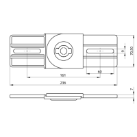 Unex Vertikales Gelenkstück 85 aus U23X