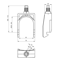 Unex Kabelschelle achatgrau Ø58-64 aus U48X