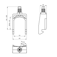 Unex Kabelschelle achatgrau Ø46-52 aus U48X
