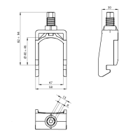 Unex Kabelschelle lichtgrau Ø40-46 aus U48X