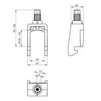 Unex Kabelschelle achatgrau Ø28-34 aus U48X