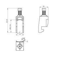 Unex Kabelschelle achatgrau Ø12-16 aus U48X