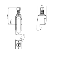Unex Kabelschelle achatgrau Ø8-12 aus U48X