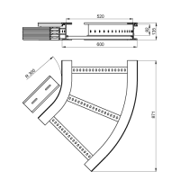 Unex Flachbogen 45° halogenfrei 135x600 R300 aus...