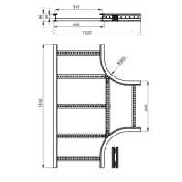 Unex T-Stück 85x600 R300 aus U23X