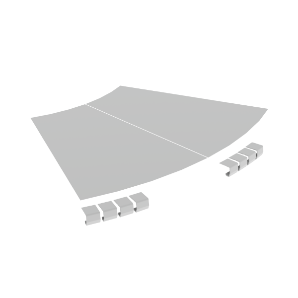 Unex Abdeckung Flachbogen 45º halogenfrei 600 R600 aus U48X