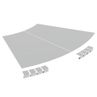 Unex Abdeckung Flachbogen 45º halogenfrei 600...