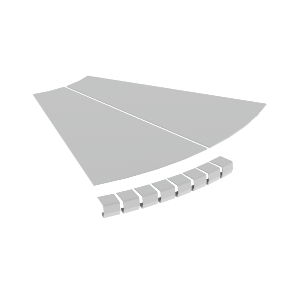 Unex Abdeckung Flachbogen 45º halogenfrei 600 R300 aus U48X