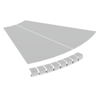 Unex Abdeckung Flachbogen 45º halogenfrei 600...