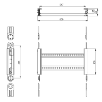 Unex Gelenkbogen vertikal halogenfrei 85X600 aus U48X