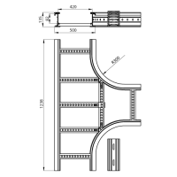Unex T- UnexAbzweiger halogenfrei 135X500 R300 aus U48X