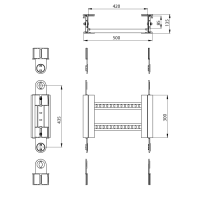 Unex Gelenkbogen vertikal 135x500 aus U23X
