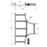 Unex T-Stück 85x500 R300 aus U23X