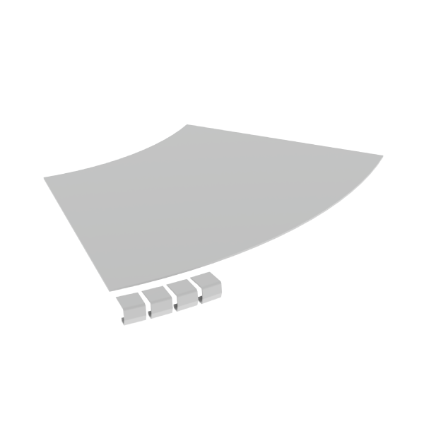 Unex Abdeckung Bogen 45° 500 R600 aus U23X