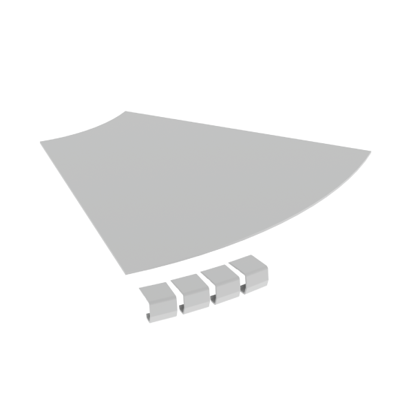 Unex Abdeckung Bogen 45° 500 R300 aus U23X