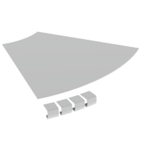 Unex Abdeckung Bogen 45° 500 R300 aus U23X