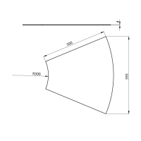 Unex Abdeckung Bogen 45° 500 R300 aus U23X