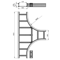 Unex T-Stück 135x400 R600 aus U23X