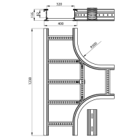 Unex T-Stück 135x400 R300 aus U23X