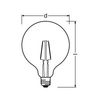 1906LEDGLOBE2,5W/824230VFILGDE27FS1OSRAM