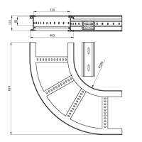 Unex Flachbogen 90° 135x400 R300 aus U23X