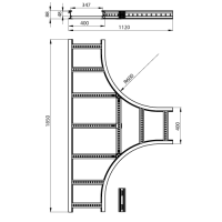 Unex T-Stück 85x400 R600 aus U23X
