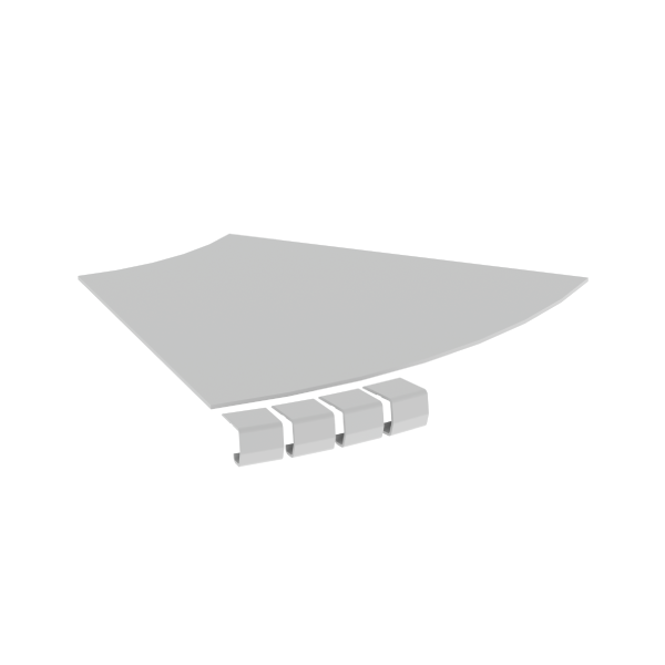 Unex Abdeckung Flachbogen 45º halogenfrei 400 R300 aus U48X