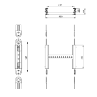 Unex Gelenkbogen vertikal 85x400 aus U23X