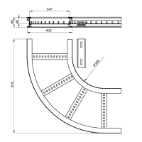 Unex Flachbogen 90° 85x400 R300 aus U23X