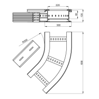 Unex Flachbogen 45° halogenfrei 135x300 R300 aus...