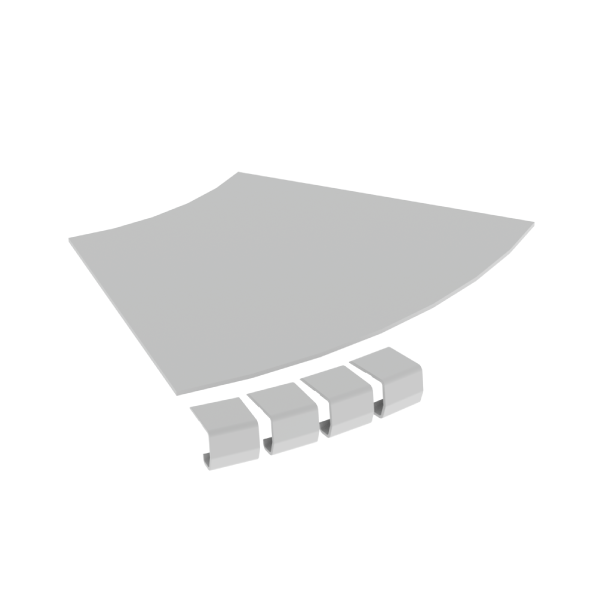 Unex Abdeckung Flachbogen 45º halogenfrei 300 R300 aus U48X