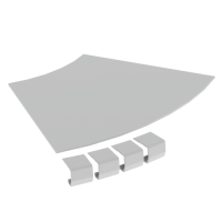 Unex Abdeckung Bogen 45° 300 R300 aus U23X